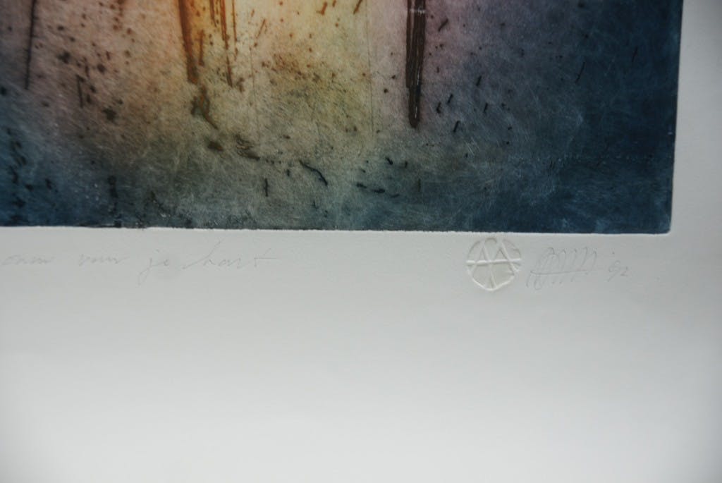 Ad Arma - Laatste x! Ad Arma - "De vrouw van je hart" - zeer grote ets - oplage: 70 ex. kopen? Bied vanaf 1!