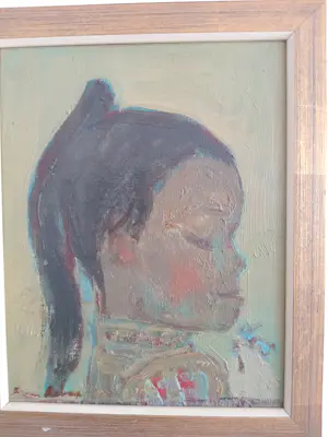 Avni Arbaṣ - Mädchenportrait - Avni Arbaş ein berühmter türkischer Impressionist kopen? Bied vanaf 100!