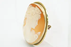 29- Grote antieke ovaalvormige 14 Krt gouden Victoriaanse Camee speld / broche kopen? Bied vanaf 90!