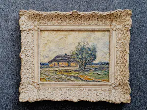 Peter van den Braken - Omstreeks 1950 -expressionistisch olieverf- Brabants landschap - gesigneerd kopen? Bied vanaf 260!