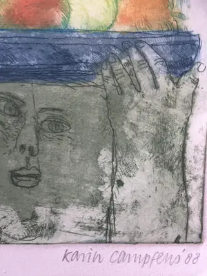 Karin Campfens - Vrouw met fruitmand kopen? Bied vanaf 34!