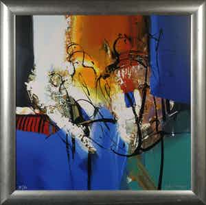 Peter Meijer - Zeefdruk op board, Zonder titel 3 - Ingelijst (Galerieprijs €575) verkocht voor € 30!