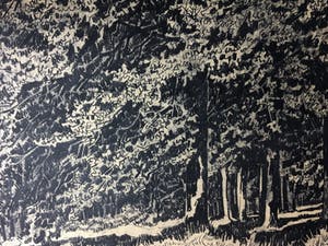 Beint Mankes - Gemengde techniek, bosgezicht kopen? Bied vanaf 40!