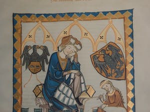 Niet of onleesbaar gesigneerd - Afbeeldingen van middeleeuwse Minnesangers kopen? Bied vanaf 1!