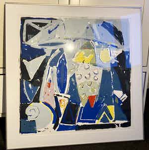 Piet Warffemius - Nepal (1985) gesigneerde Kleurenzeefdruk "Nepal" - fraai ingelijst verkocht voor € 50!