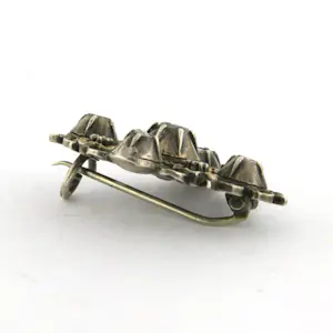 BWG geel met zilveren broche bezet met roos diamant tot. 0.10ct - G/H - SI kaufen? Bieten Sie von 110!