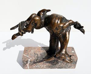 Wim Rijvers - Stervende geit, bronzen beeld (unica, volledig gedocumenteerd) kopen? Bied vanaf 495!