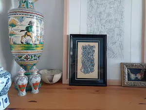 Theo Wolvecamp - Abstracte compositie in blauw kopen? Bied vanaf 200!