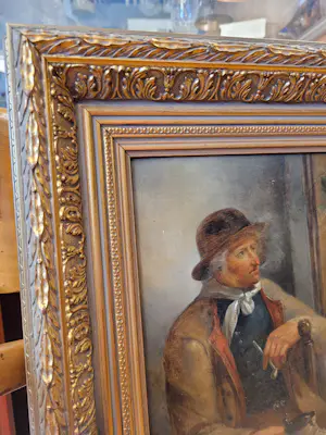 Henricus Engelbertus Reijntjens - Een pijprokende man bij een venster kopen? Bied vanaf 480!