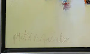 Pieter Vermeulen - Acryl op doek, Klap klap klap een roos II - Ingelijst kopen? Bied vanaf 250!