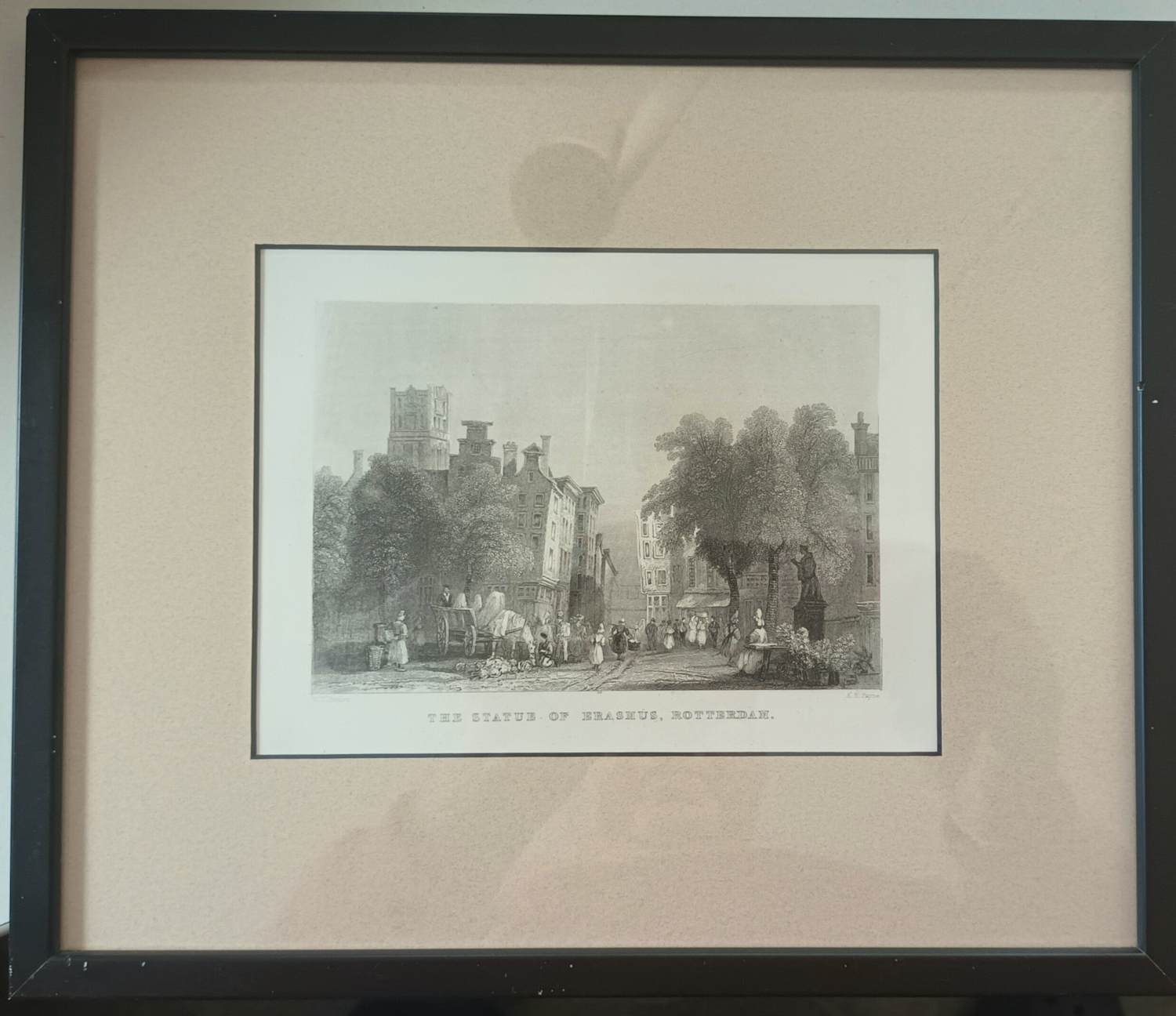 Niet of onleesbaar gesigneerd - The statue of Erasmus, Rotterdam kopen? Bied vanaf 10!