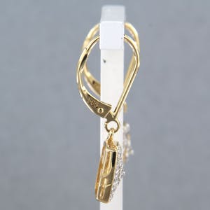 14k bicolor oorhangers bezet met single cut geslepen diamanten tot. 0,48ct kopen? Bied vanaf 450!