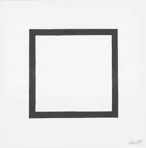 Buy Sol LeWitt - Unieke (!) zeefdruk uit de serie 'Five Geometric Figures in Five Colors' - Ingelijst? Bid from 1!