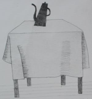 Klaas Gubbels - Litho: Tafel met koffiekan - 1979 kopen? Bied vanaf 175!