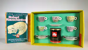 Robert Rauschenberg - voor Illy - 5-persoons espresso-set - Porselein verkauft für € 85!