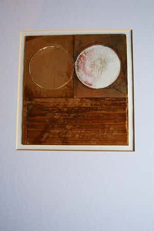 Niet of onleesbaar gesigneerd - Abstracte compositie verkocht voor € 1!