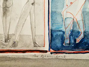 Theo Beerendonk - Bijzondere jaren 60 erotische gemengde techniek op papier - gesigneerd kopen? Bied vanaf 32!