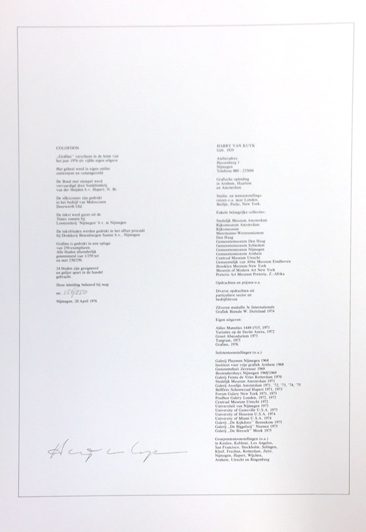 Harry van Kuyk - Grafinu, map met 24 zeefdrukken  kopen? Bied vanaf 180!
