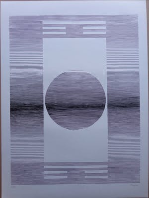 Michel Seuphor - LOT VAN 2 STUKS / GEOMETRIE / ZW-W LITHO / 75x55cm / SIG kopen? Bied vanaf 45!