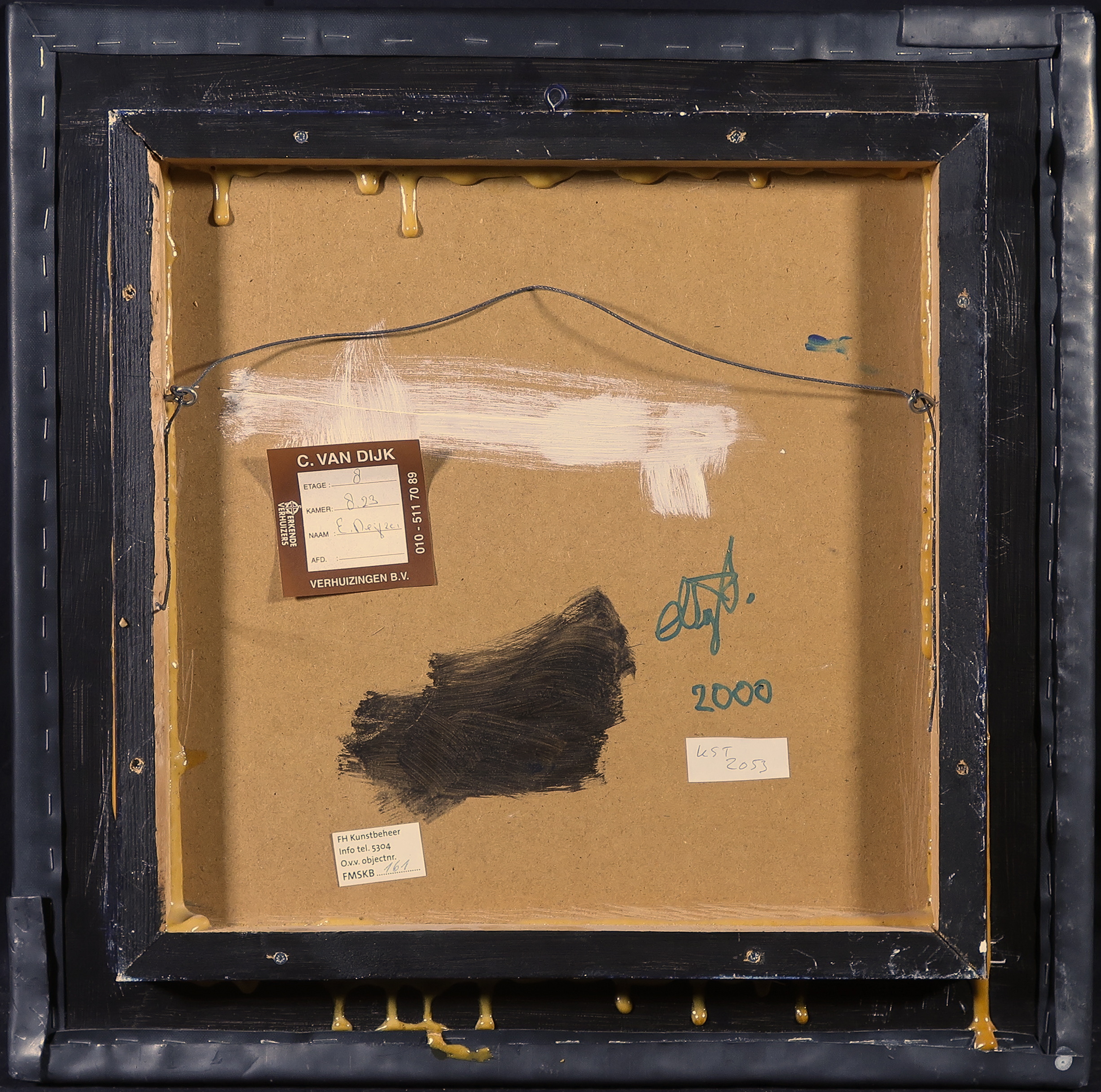 Niet of onleesbaar gesigneerd - Loodsculptuur op vinyl, Abstract zwart kopen? Bied vanaf 1!