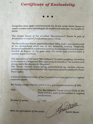 Gerrit Neven - Montelbaanstoren kopen? Bied vanaf 59!