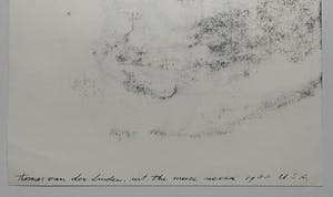 Thomas van der Linden - Gemengde techniek op papier | 'The muze nessa' | 1988 kopen? Bied vanaf 80!