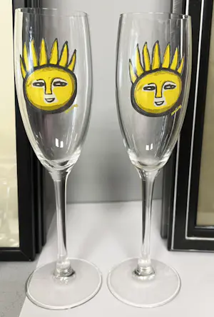 Corneille - 2 Oiseau Soleil champagneglazen. kopen? Bied vanaf 1!