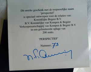 Koninklijke Van Kempen & Begeer - Zilver in floatglas , “Perspectief” – ontwerp: Hein Antheunis, 1997 kopen? Bied vanaf 1!
