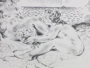 Wilm Wouters - Baadsters aan de kust - Litho kopen? Bied vanaf 35!