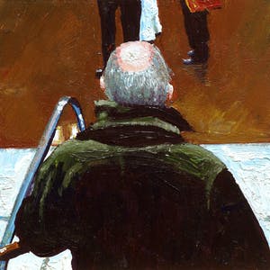 Gerard Boersma - Escalator (Man op roltrap) kopen? Bied vanaf 75!
