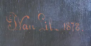 Joseph van Lil - Olieverf op doek, Kaartspelers (kopie naar Theodor Rombouts) - Ingelijst kopen? Bied vanaf 400!