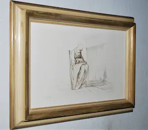 Johannes Heinrich Maria Hubert Rennefeld - Middagslaapje - gravure naar JOZEF ISRAËLS - ingelijst kopen? Bied vanaf 35!