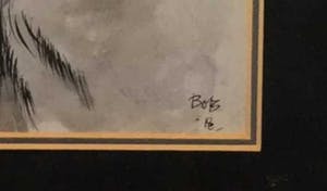 Niet of onleesbaar gesigneerd - C3749-48 - Dame met hoed kopen? Bied vanaf 10!