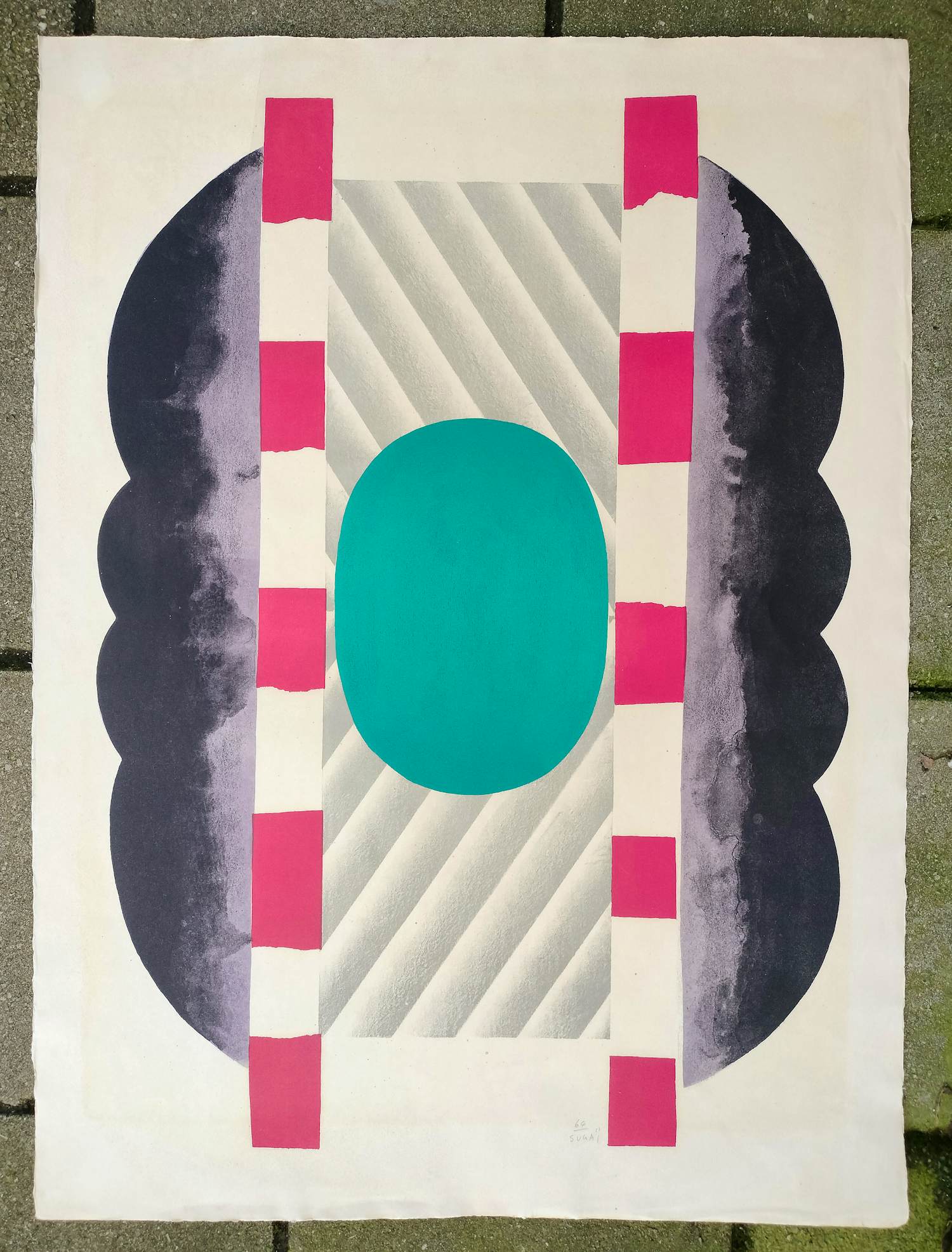 Kumi Sugai - untitled, geometric abstract kopen? Bied vanaf 100!