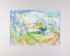 Joe Wols - Aquarel op papier. Masrousset kopen? Bied vanaf 1!