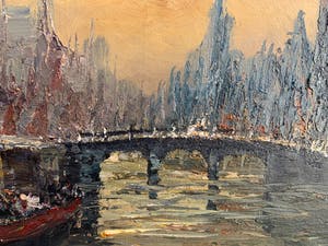 Jan Bevort - Amsterdam canal with the Montelbaanstoren kopen? Bied vanaf 100!