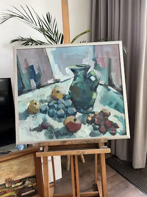 Bob Immink - BOB IMMINK (1930-1984) OLIEVERF OP DOEK "STILLEVEN" kopen? Bied vanaf 95!