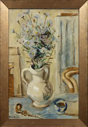 Otto van Rees - A still life with aster flowers kopen? Bied vanaf 2250!