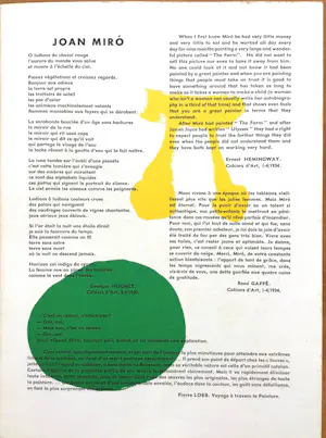 Joan Miro - Derrière Le Miroir - no. 14-15 - Jaar 1948 - Maeght Paris - 2e Editie - Goed kaufen? Bieten Sie von 50!