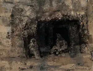 Jan Miechels - Vier schilderijtjes kopen? Bied vanaf 65!