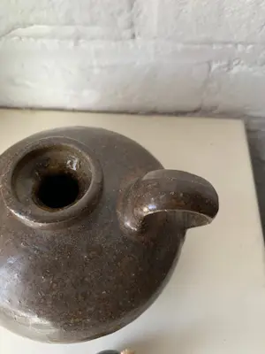 Rudi Stahl - Vintage olielampje, bruin keramiek, 1960 kopen? Bied vanaf 45!