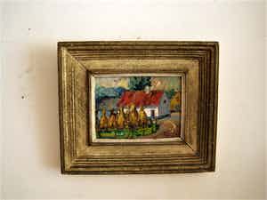 Niet of onleesbaar gesigneerd - Boeiend omstreeks 1930 geschilderd olieverf - gesigneerd Eduard verkocht voor € 1!