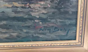 Wim Bos - Stoomboten en driemaster in de haven kopen? Bied vanaf 250!