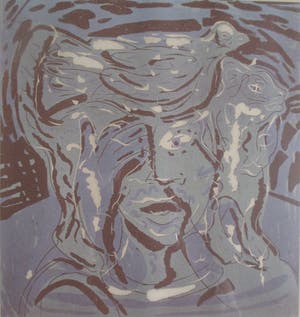 Anton Vrede - Ingelijste linosnede kopen? Bied vanaf 50!