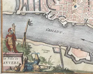 Jacobus Harrewijn - Antwerpen Oude Gravure Plattegrond 1700 kopen? Bied vanaf 35!