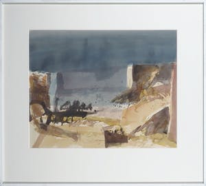 Jaap Ploos van Amstel - Aquarel, Landschap - Ingelijst kopen? Bied vanaf 20!
