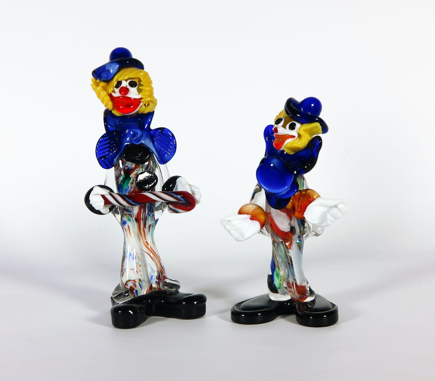 Niet of onleesbaar gesigneerd - Twee Murano-glas clowns kopen? Bied vanaf 1!