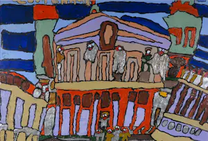 Hans Hartman - Acryl op papier, Zonder titel - Ingelijst kopen? Bied vanaf 50!