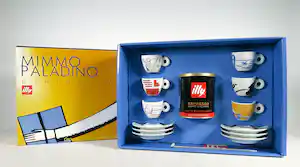Mimmo Paladino - voor Illy - Minimalia - 6-persoons espresso-set - Porselein (door Rosenthal) verkauft für € 60!