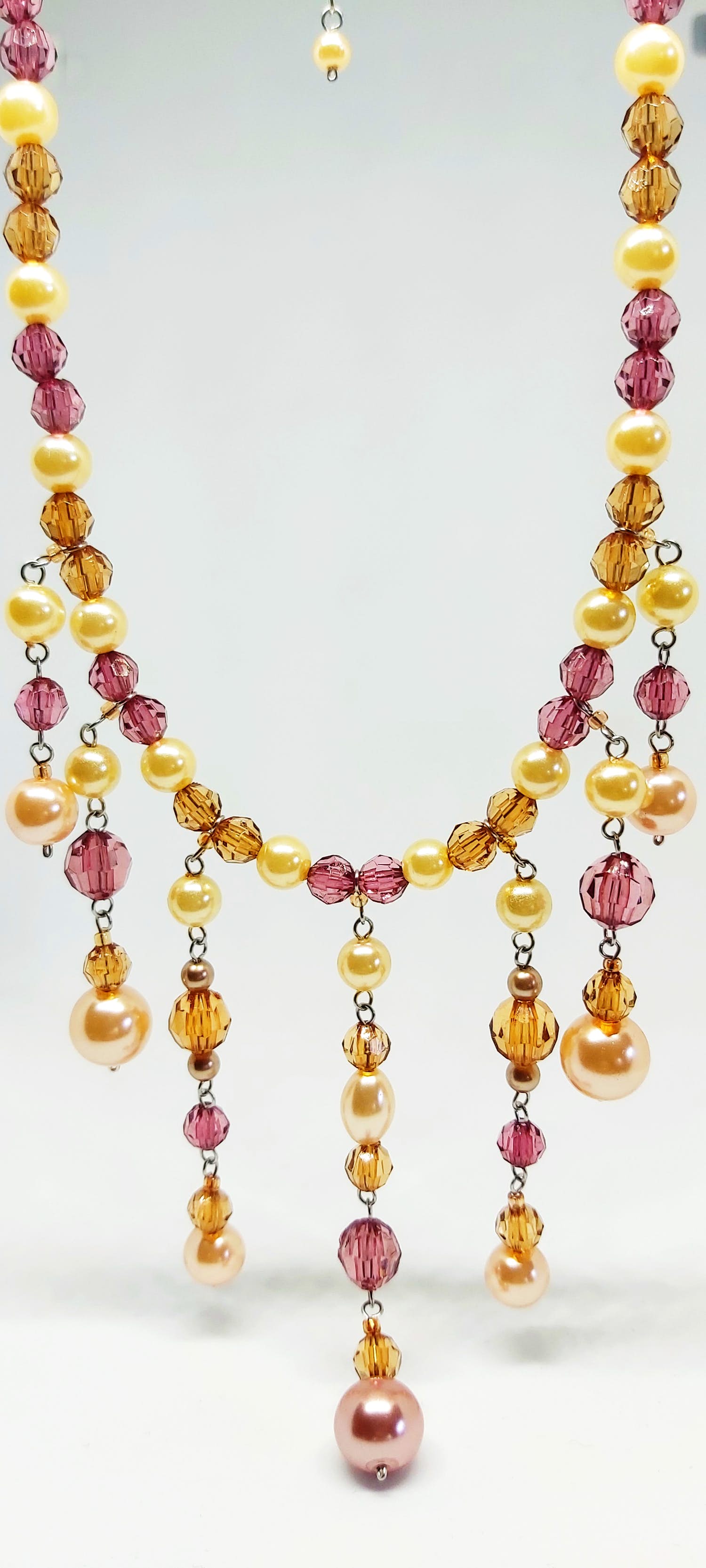 Prachtig Zilveren (925) glasparel Collier 48 cm lang verkocht voor € 1!